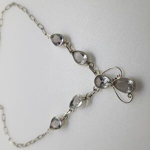 Nwot! Sterling white topaz necklace handmade